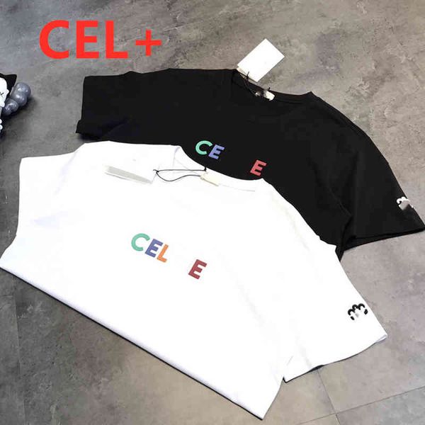 2022 factory wholesale new cel + summer embroidery three dimensional jelly color letters short sleeve lovers simple loose cotton t-shirt, White
2022 factory wholesale new cel + summer embroidery three dimensional jelly color letters short sleeve lovers simple loose cotton t-shirt, White