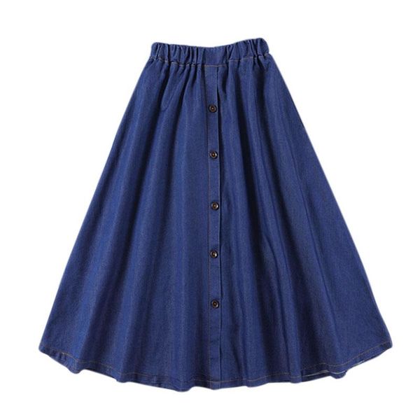 skirts eas-women fashion korean solid elastic waist a-line denim skirt button jean ladies casual high loose big hem midi, Black
skirts eas-women fashion korean solid elastic waist a-line denim skirt button jean ladies casual high loose big hem midi, Black