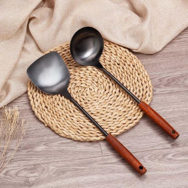 spoons 1pc household stainless steel spatula shovel wood handle cooking tool for home (brown)
spoons 1pc household stainless steel spatula shovel wood handle cooking tool for home (brown)