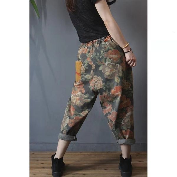 women's jeans arrival summer women loose casual elastic waist ankle-length pants vintga print cotton denim harem w236 djgc, Blue
women's jeans arrival summer women loose casual elastic waist ankle-length pants vintga print cotton denim harem w236 djgc, Blue