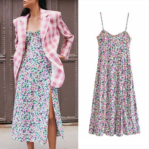 za camisole bandage floral printed womens dress party vestido elegant girls backless zipper causal outfits, Black;gray
za camisole bandage floral printed womens dress party vestido elegant girls backless zipper causal outfits, Black;gray