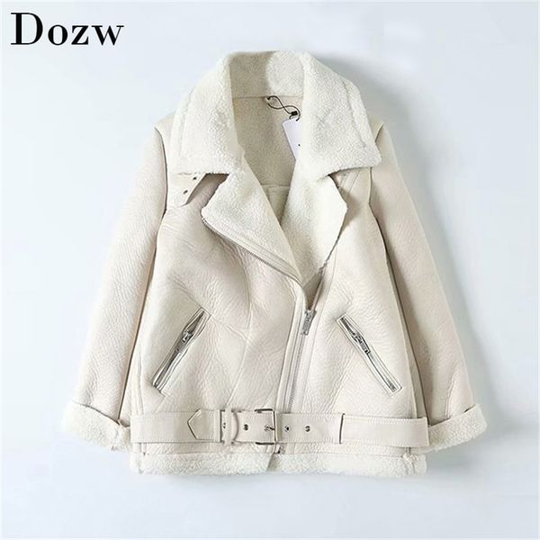 winter warm pu faux leather jacket women thick zipper pockets streetwear coat ladies long sleeve turn-down collar outwear 210515, Black
winter warm pu faux leather jacket women thick zipper pockets streetwear coat ladies long sleeve turn-down collar outwear 210515, Black