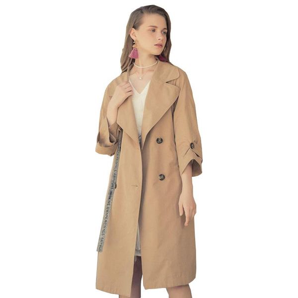 women's trench coats european style elegant spring autumn women coat lady fashion loose slim female temperament long windbreaker g114, Tan;black
women's trench coats european style elegant spring autumn women coat lady fashion loose slim female temperament long windbreaker g114, Tan;black