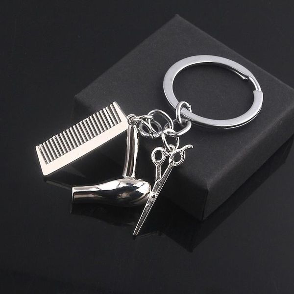 keychains hip hop barber metal hair dryer combs scissors stylist tool keyring for key men car women bag accessories, Silver
keychains hip hop barber metal hair dryer combs scissors stylist tool keyring for key men car women bag accessories, Silver