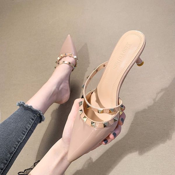 luxury dress shoes 2021 summer korean pointed thin heel baotou women's sandals mature fashion net infrared wear high-heeled slippers, Black
luxury dress shoes 2021 summer korean pointed thin heel baotou women's sandals mature fashion net infrared wear high-heeled slippers, Black