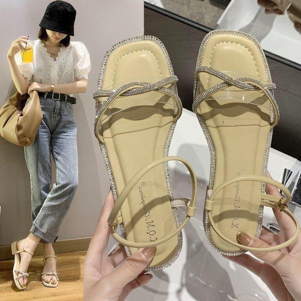 sandals 2021 fashion rhinestone flat woman summer women's ladies roman style open toe transparent1, Black
sandals 2021 fashion rhinestone flat woman summer women's ladies roman style open toe transparent1, Black