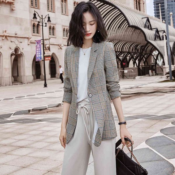 suit suit female fashion girl single blazer button jacket of ladies spring 2021 casual arrival chess, White;black
suit suit female fashion girl single blazer button jacket of ladies spring 2021 casual arrival chess, White;black