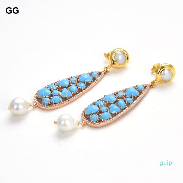 natural cultured white keshi pearl bezel set turquoises blue cat's eye flower stud earrings for women, Silver
natural cultured white keshi pearl bezel set turquoises blue cat's eye flower stud earrings for women, Silver