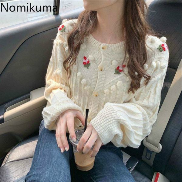 nomikuma cardigan women flower embroidery single breasted long sleeve knitted sweater female korean sweet knitwear 3d488 210514, White;black
nomikuma cardigan women flower embroidery single breasted long sleeve knitted sweater female korean sweet knitwear 3d488 210514, White;black