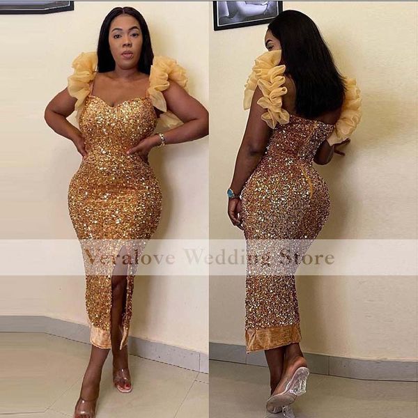 spaghetti straps mermaid women's evening dress gold cocktail party gowns 2021 short prom wear for girl, Black
spaghetti straps mermaid women's evening dress gold cocktail party gowns 2021 short prom wear for girl, Black