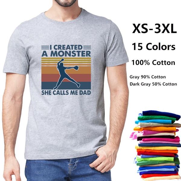 men's t-shirts proud softball dad i created a monster she calls me vintage gift funny 100% cotton novelty t-shirt tee, White;black
men's t-shirts proud softball dad i created a monster she calls me vintage gift funny 100% cotton novelty t-shirt tee, White;black