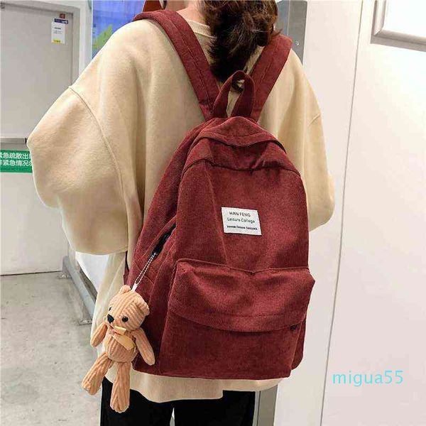 backpack style retro vrouwen rugzak fashion high school studenten corduroy
backpack style retro vrouwen rugzak fashion high school studenten corduroy