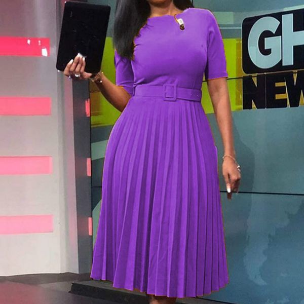 Women Pleated Dresses O Neck Short Sleeves A Line Elastic Summer Fashion Elegant Classy Modest Female African Fashion Vestidos, Sky blue
Women Pleated Dresses O Neck Short Sleeves A Line Elastic Summer Fashion Elegant Classy Modest Female African Fashion Vestidos, Sky blue