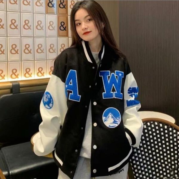 women's jackets women letter print baseball uniform 2022 single breasted patchwork oversize bomber jacket korean harajuku loose coat, Black;brown
women's jackets women letter print baseball uniform 2022 single breasted patchwork oversize bomber jacket korean harajuku loose coat, Black;brown