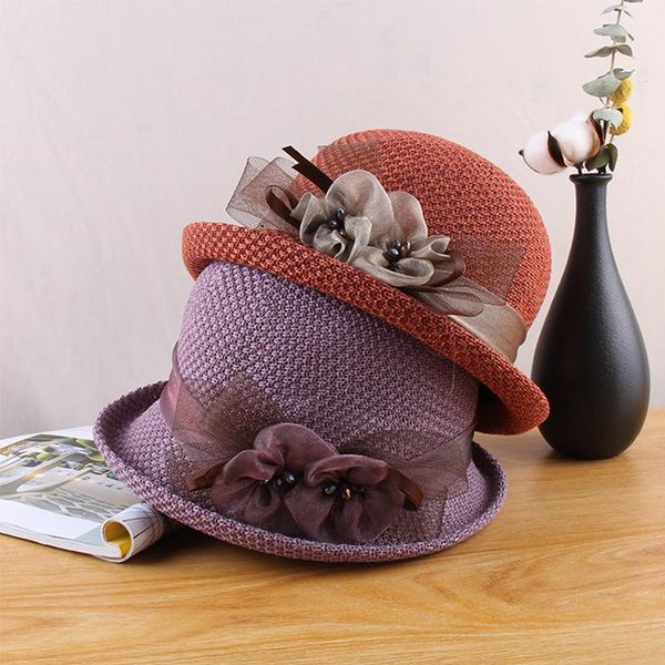 stingy brim hats k234 women's hat spring and summer flower fisherman breathable mesh knitted curled basin sun panama, Blue;gray
stingy brim hats k234 women's hat spring and summer flower fisherman breathable mesh knitted curled basin sun panama, Blue;gray