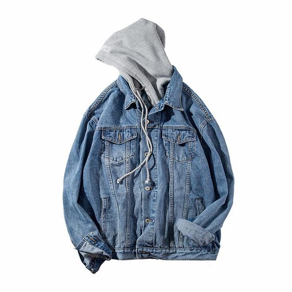 hong kong style 2021 teenagers denim jacket male loose trend korean wild hip-hop handsome student hooded men's jackets, Black;brown
hong kong style 2021 teenagers denim jacket male loose trend korean wild hip-hop handsome student hooded men's jackets, Black;brown