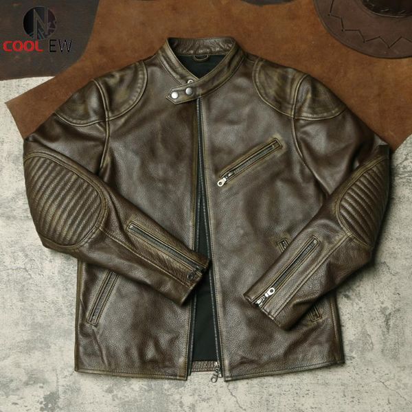 men's leather & faux ,2021 brand .tea core cowhide vintage style men jacket.quality motor rider coat.army green slim, Black
men's leather & faux ,2021 brand .tea core cowhide vintage style men jacket.quality motor rider coat.army green slim, Black