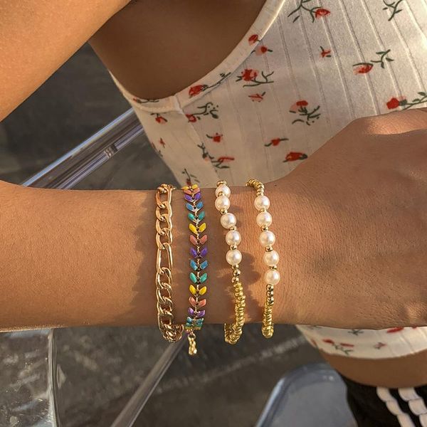 link, chain find me vintage imitation pearl wheat ear stitching bracelet pastoral small fresh rice bead woven for women jewelry, Black
link, chain find me vintage imitation pearl wheat ear stitching bracelet pastoral small fresh rice bead woven for women jewelry, Black