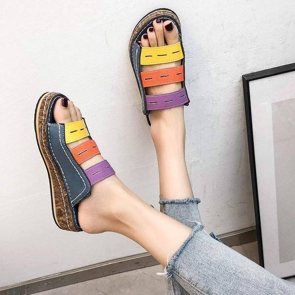 slippers 2021 stylr womens mixed candy color wedge platform sewingslippers rome style beach outside shoes plus size, Black
slippers 2021 stylr womens mixed candy color wedge platform sewingslippers rome style beach outside shoes plus size, Black