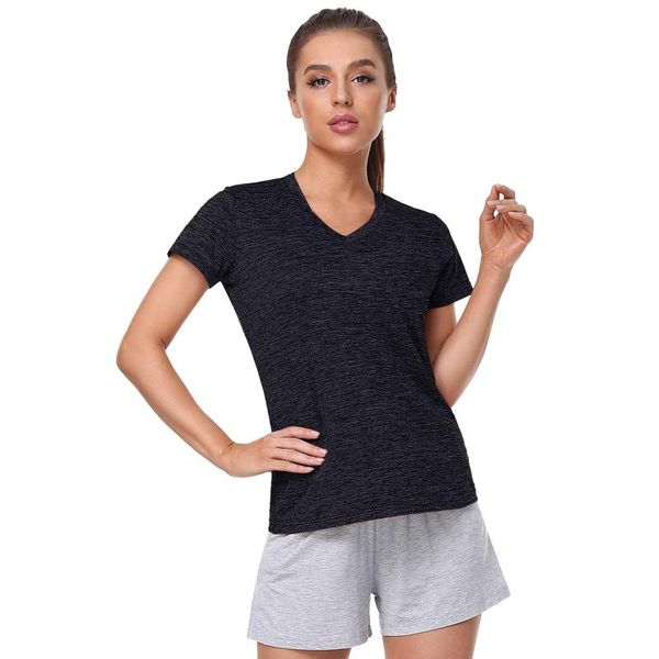 women's t-shirt women solid color workout high elastic gym yoga running breathable short sleeve moisture wicking athletic t-shirts, White
women's t-shirt women solid color workout high elastic gym yoga running breathable short sleeve moisture wicking athletic t-shirts, White
