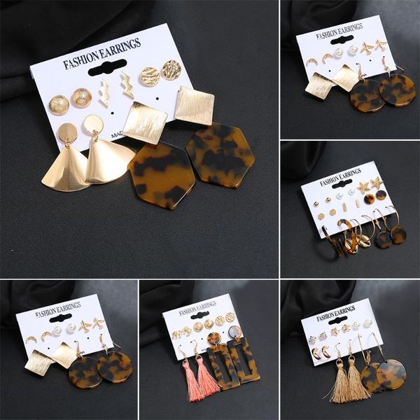 classic women earrings set disc leopard moon airplane pearl star tassel geometric pendant gold earring banquet accessories stud, Golden;silver
classic women earrings set disc leopard moon airplane pearl star tassel geometric pendant gold earring banquet accessories stud, Golden;silver