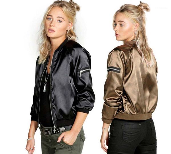 women's jackets champagne gold zip short coat party hip-hop club jacket, Black;brown
women's jackets champagne gold zip short coat party hip-hop club jacket, Black;brown