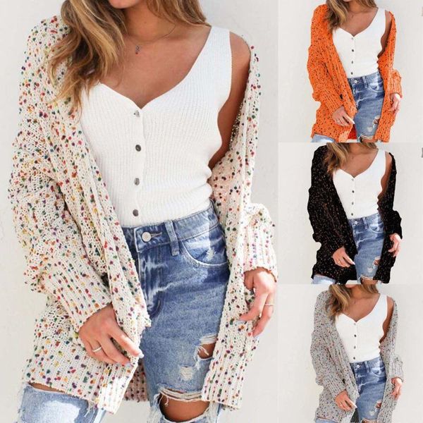 women's jackets ladies cardigan coat sweater knitted winter warm fashion color dot long sleeve loose pocket female casual jacket #40, Black;brown
women's jackets ladies cardigan coat sweater knitted winter warm fashion color dot long sleeve loose pocket female casual jacket #40, Black;brown
