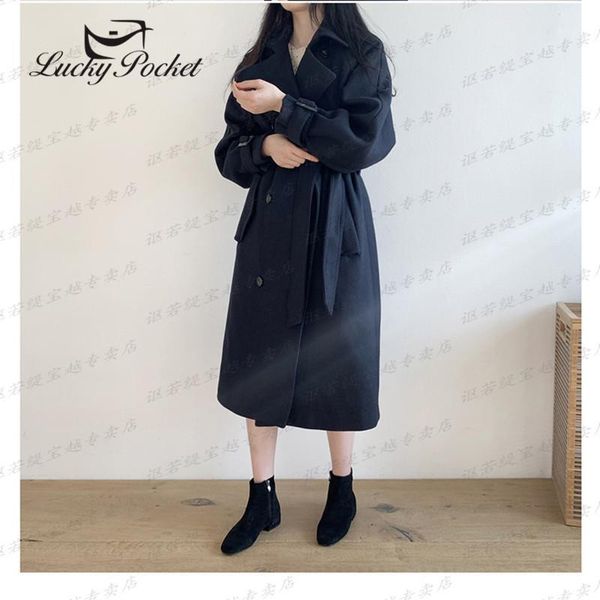 women's wool & blends women autumn winter fashion solid color slim elegant long woolen coat female brand ladies warm coats ml86, Black
women's wool & blends women autumn winter fashion solid color slim elegant long woolen coat female brand ladies warm coats ml86, Black