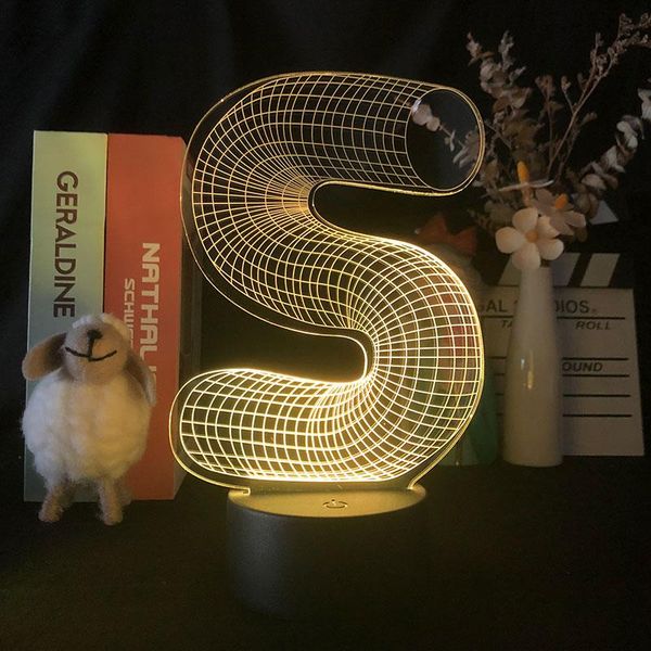 night lights 3d light alphabet letter s 7color change desk table led bulb usb touch remote controller nightlight christmas lamp
night lights 3d light alphabet letter s 7color change desk table led bulb usb touch remote controller nightlight christmas lamp