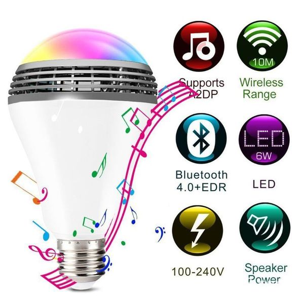 bulbs smart led light bulb e27 wireless bluetooth speaker music playing dimmable rgb colour control lamp dropship
bulbs smart led light bulb e27 wireless bluetooth speaker music playing dimmable rgb colour control lamp dropship