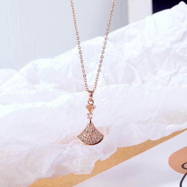 pendant necklaces crystal rose gold tiny dress necklace, sector women's jewelry, friend gift, Silver
pendant necklaces crystal rose gold tiny dress necklace, sector women's jewelry, friend gift, Silver