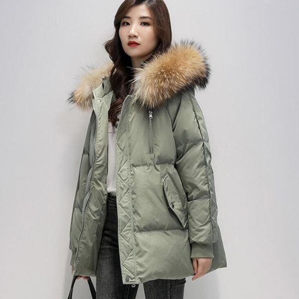 women's down & parkas 2021 casual warm jacket raccoon fur hooded winter large size loose waterproof snow coat, Black
women's down & parkas 2021 casual warm jacket raccoon fur hooded winter large size loose waterproof snow coat, Black