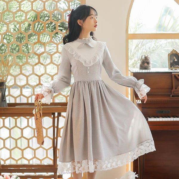 casual dresses sweetxue spring autumn retro fashion elegant chic lace patchwork high waist flare sleeves kawaii party midi vestidos, Black;gray
casual dresses sweetxue spring autumn retro fashion elegant chic lace patchwork high waist flare sleeves kawaii party midi vestidos, Black;gray