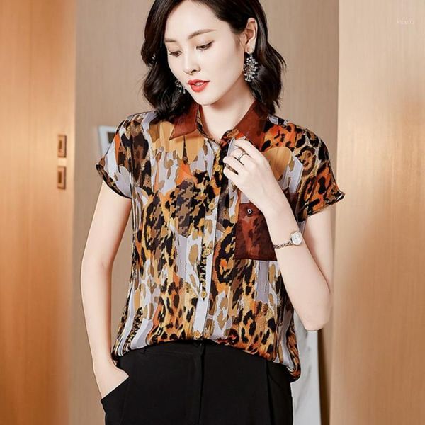 design fashion chiffon shirt women blouse summer loose leopard print ladies vintage basic female plus size women's blouses & shirts, White
design fashion chiffon shirt women blouse summer loose leopard print ladies vintage basic female plus size women's blouses & shirts, White