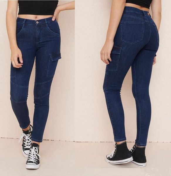 womens high waist stretch cargo jeans legging skinny pencil pants pockets causal ankle length denim jogger trousers streetwear women's, Blue
womens high waist stretch cargo jeans legging skinny pencil pants pockets causal ankle length denim jogger trousers streetwear women's, Blue