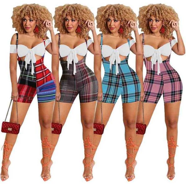 designers women tracksuits two piece set fashion short leisure suit summer ladies plaid sling outfits 4 colors, Gray
designers women tracksuits two piece set fashion short leisure suit summer ladies plaid sling outfits 4 colors, Gray