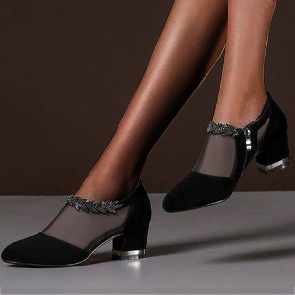 leaf rhinestones decorated women's sandals square heel lace mesh women zipper party shoes zapatos de mujer, Black
leaf rhinestones decorated women's sandals square heel lace mesh women zipper party shoes zapatos de mujer, Black