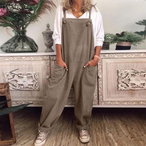 women's jumpsuits & rompers zanzea 2021 vintage women jumpsuit suspender casual wide legs fashion sleeveless lady loose solid pockets o, Black;white
women's jumpsuits & rompers zanzea 2021 vintage women jumpsuit suspender casual wide legs fashion sleeveless lady loose solid pockets o, Black;white