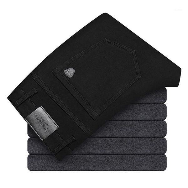 men's jeans 2021 fall regular fit fleece business casual loose straight stretch denim trousers male winter warm brand pants, Blue
men's jeans 2021 fall regular fit fleece business casual loose straight stretch denim trousers male winter warm brand pants, Blue