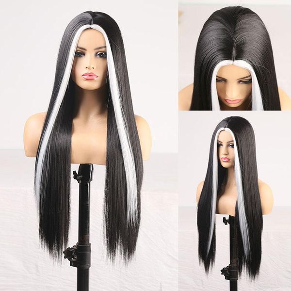 synthetic wigs rongduoyi long silky straight hair wig black/white high temperature fiber for women full machine made cosplay
synthetic wigs rongduoyi long silky straight hair wig black/white high temperature fiber for women full machine made cosplay