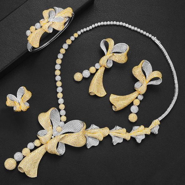 earrings & necklace larrauri 4pcs luxury cubic zirconia flower statement jewelry sets nigerian bridal fashion dubai wedding for women, Silver
earrings & necklace larrauri 4pcs luxury cubic zirconia flower statement jewelry sets nigerian bridal fashion dubai wedding for women, Silver