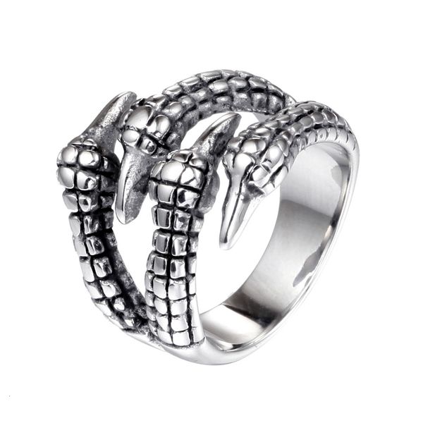 delicate ring trendy men's titanium steel dragon claw punk domineering finger, Silver
delicate ring trendy men's titanium steel dragon claw punk domineering finger, Silver