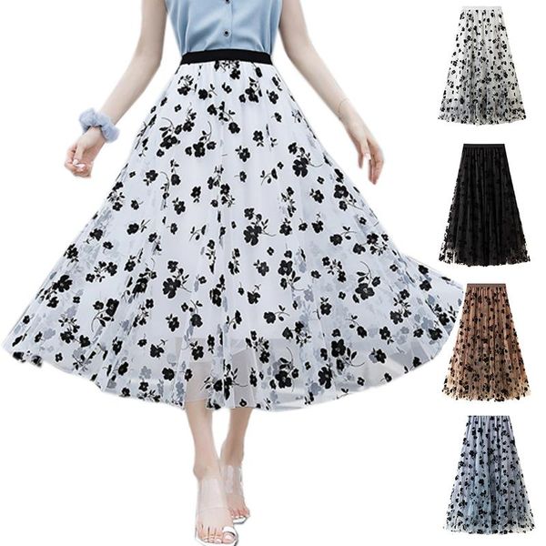 mesh a-line elastic high waist tulle pleated skirts ladies chic flower embroidery layered fairy, Black
mesh a-line elastic high waist tulle pleated skirts ladies chic flower embroidery layered fairy, Black