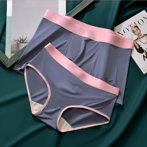 underpants couples underwear men boxer women panties ice silk breathable shorts lovers clothing, Black;white
underpants couples underwear men boxer women panties ice silk breathable shorts lovers clothing, Black;white
