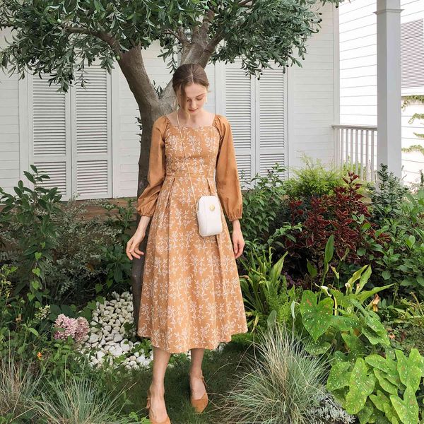 casual dresses french printed long sleeve dress retro high waist spring party dress ofno, Black;gray
casual dresses french printed long sleeve dress retro high waist spring party dress ofno, Black;gray