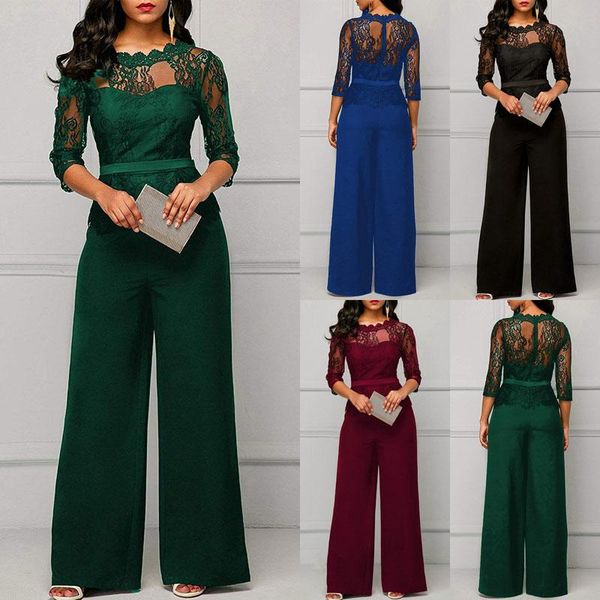 women's jumpsuits & rompers elegant women long sleeve lace patchwork jumpsuit loose trousers wide leg pants holiday leotard overalls, Black;white
women's jumpsuits & rompers elegant women long sleeve lace patchwork jumpsuit loose trousers wide leg pants holiday leotard overalls, Black;white