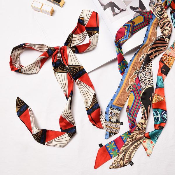 scarves chic 4.5x200cm long polyester scarf four seasons casual bag handle decorate floral geometric print ribbons headband tie, Blue;gray
scarves chic 4.5x200cm long polyester scarf four seasons casual bag handle decorate floral geometric print ribbons headband tie, Blue;gray