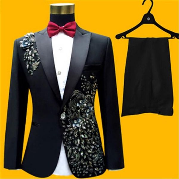 (jacket+pants+bow tie) male suit set blazer crystals white stones performance formal dress red black prom groom party men's suits & bla, White;black
(jacket+pants+bow tie) male suit set blazer crystals white stones performance formal dress red black prom groom party men's suits & bla, White;black