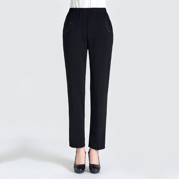 elderly casual spring and autumn new middle aged women's large straight elastic waist fat mother pants, Black;white
elderly casual spring and autumn new middle aged women's large straight elastic waist fat mother pants, Black;white