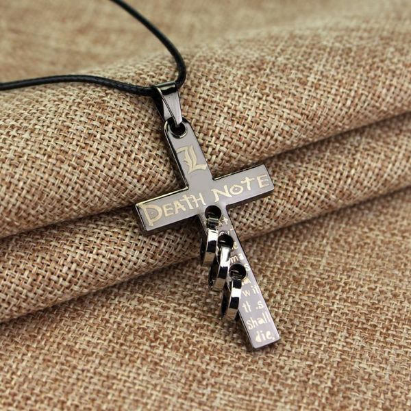 pendant necklaces vintage stainless steel death note cross necklace for women men personality leather cord punk gothic jewelry, Silver
pendant necklaces vintage stainless steel death note cross necklace for women men personality leather cord punk gothic jewelry, Silver